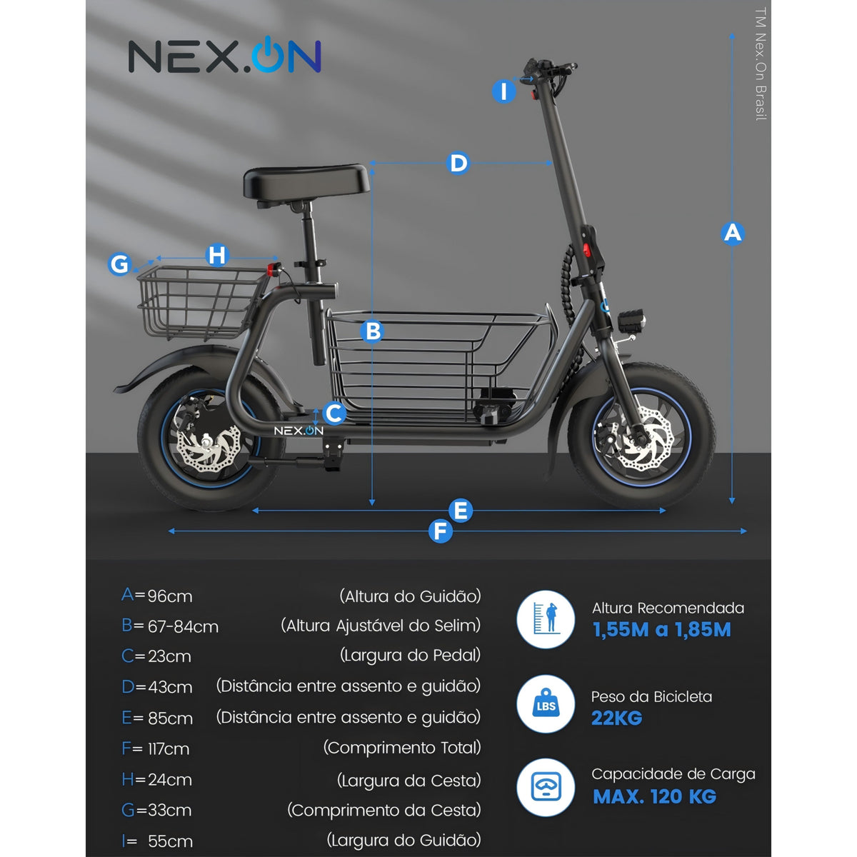Nex.On MultiRide26 freios a disco dianteiro e traseiro