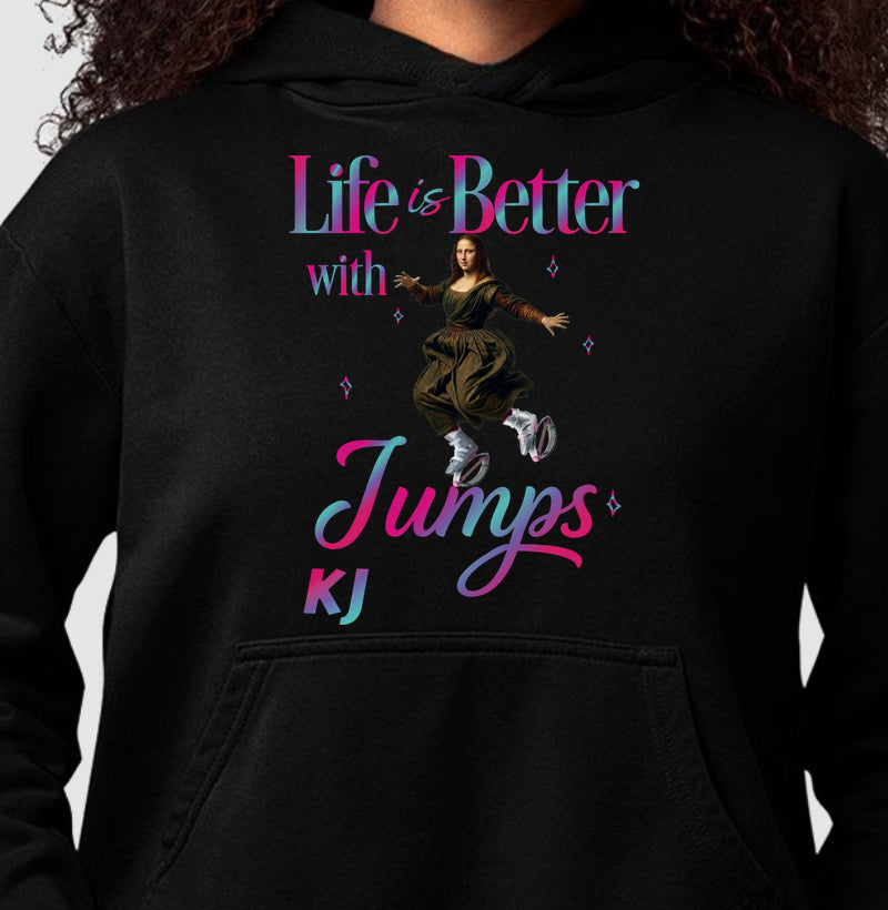 Moletom Premium com Capuz Unissex | Life is Better with Jumps – Conforto Térmico e Estilo Atemporal