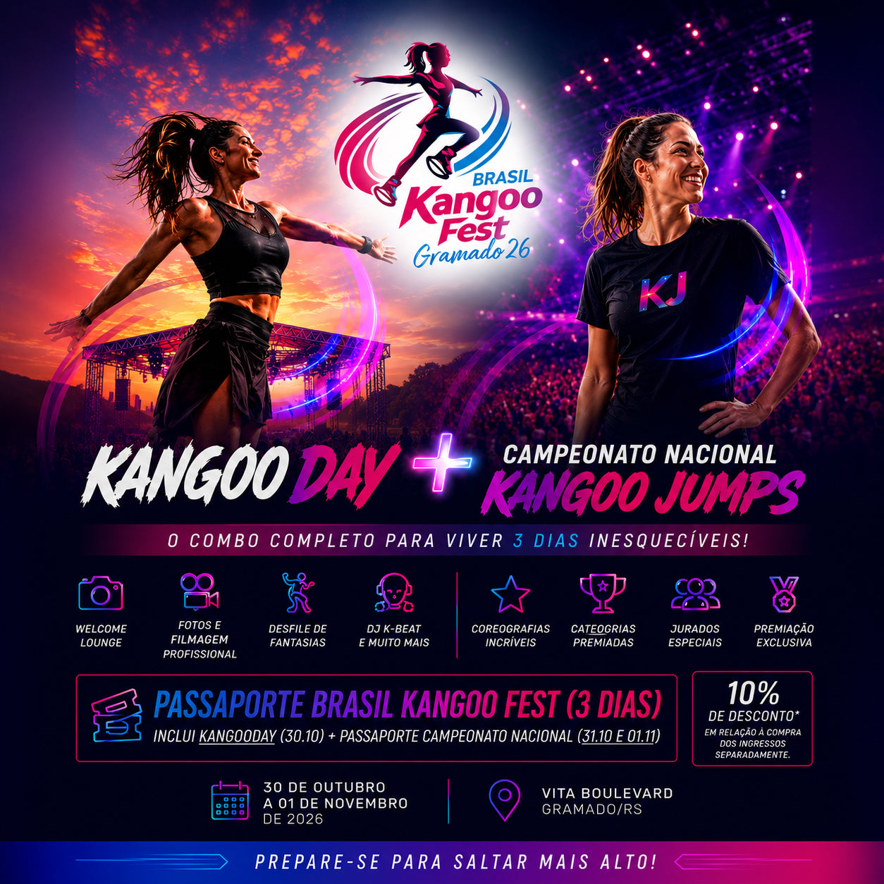 Passaporte Brasil Kangoo Fest (3 Dias • 30.10 a 01.11)
