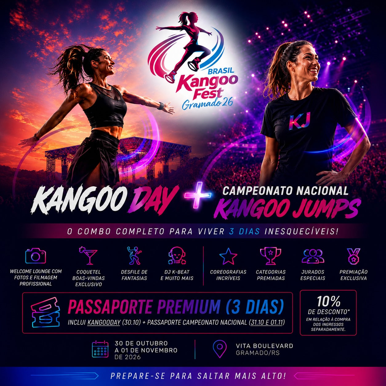Passaporte Premium (3 Dias + Cocktail)